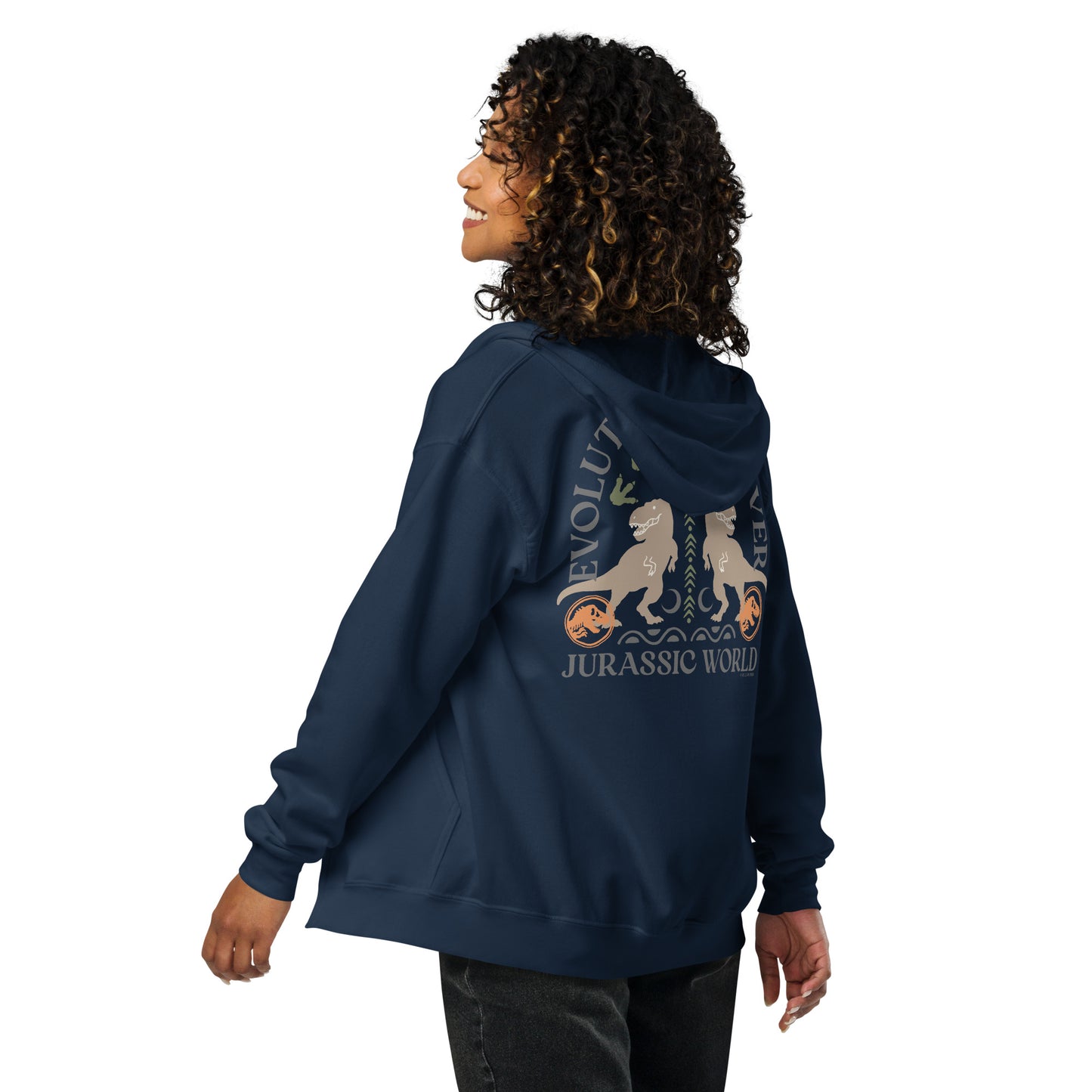 Jurassic World Zip-Up Hoodie Evolution is Forever