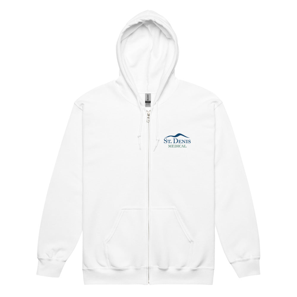 St. Denis Medical Logo Zip-Up Hoodie White