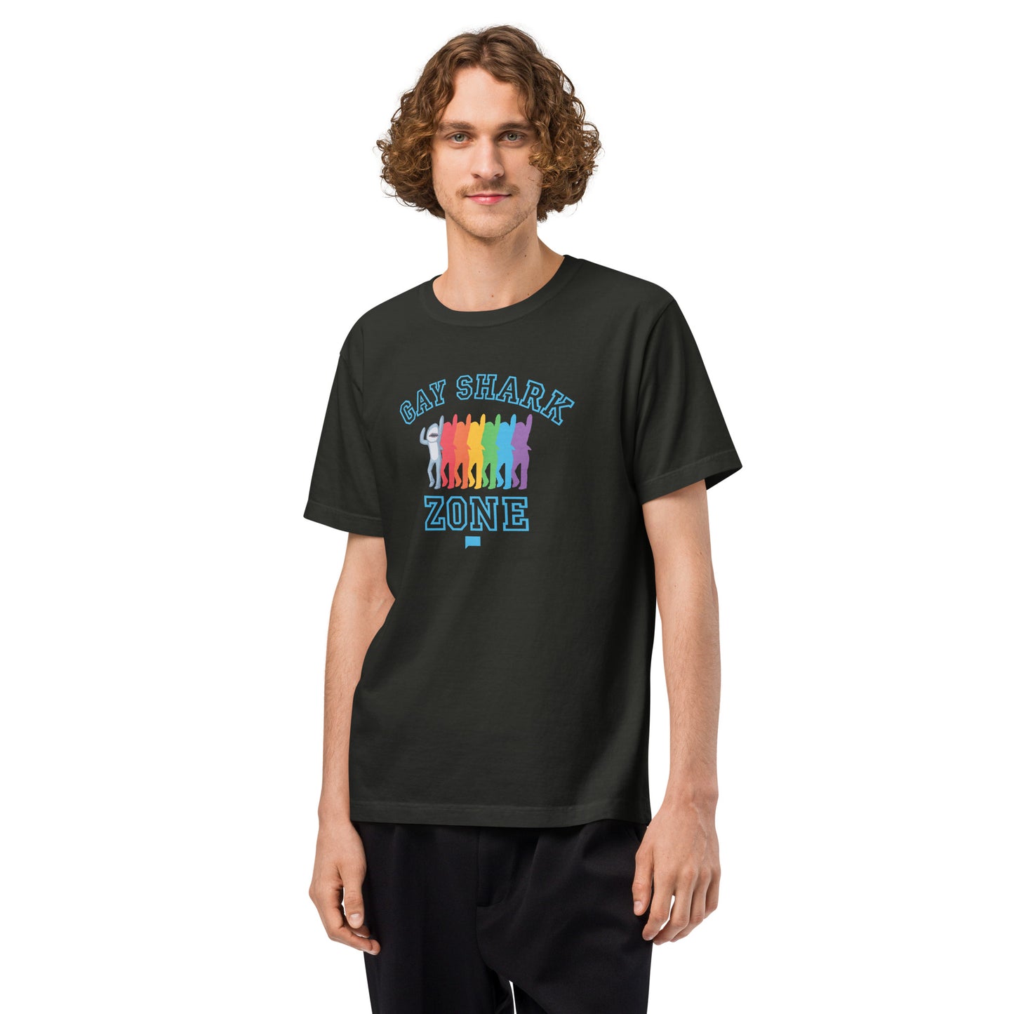 Watch What Happens Live Oversized T-Shirt Gay Shark Zone