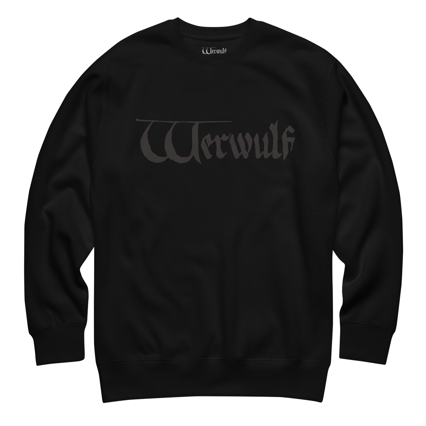 Werwulf Black Script Crewneck Sweatshirt