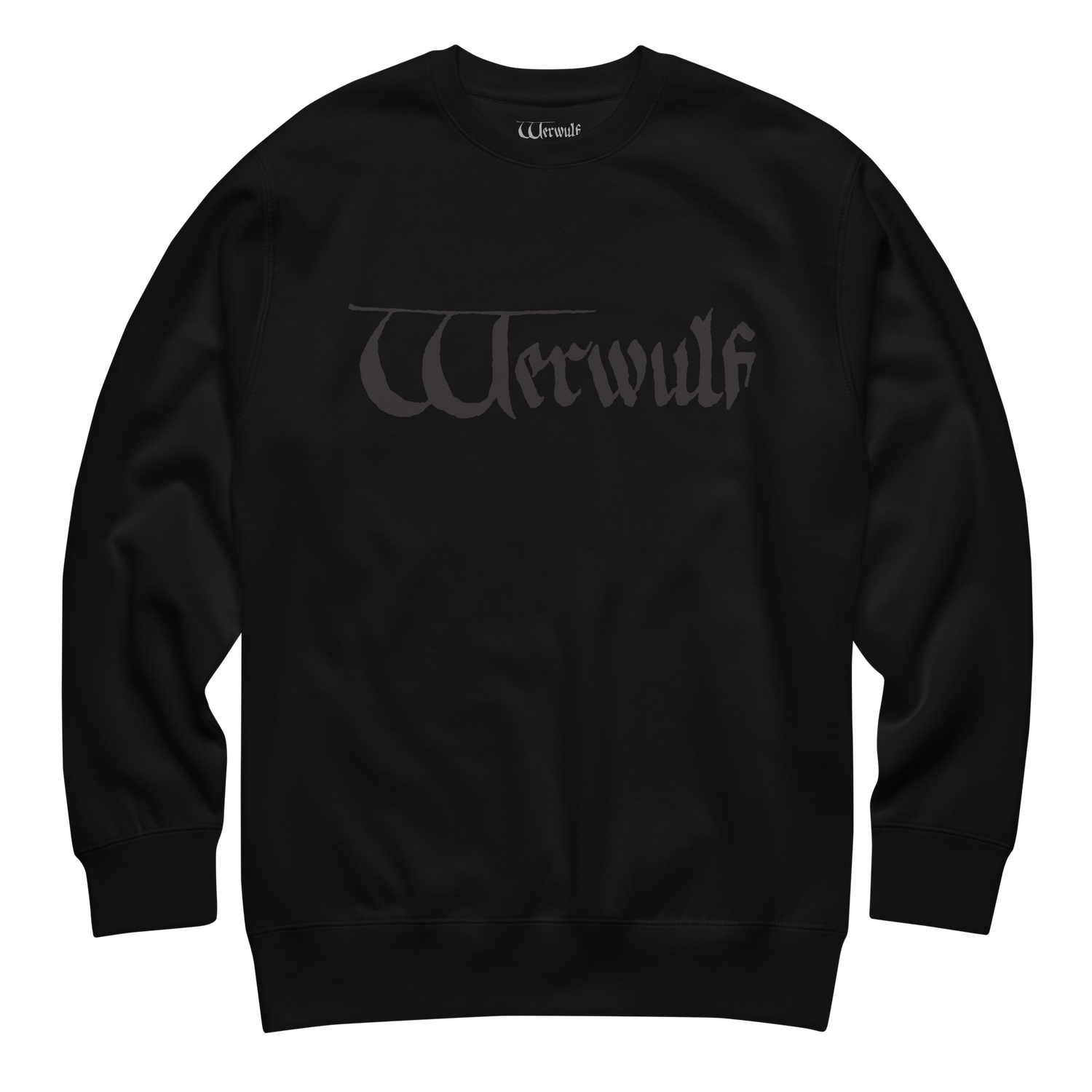 Werwulf Black Script Crewneck Sweatshirt