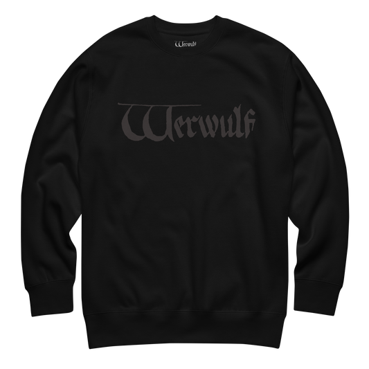 Werwulf Black Script Crewneck Sweatshirt
