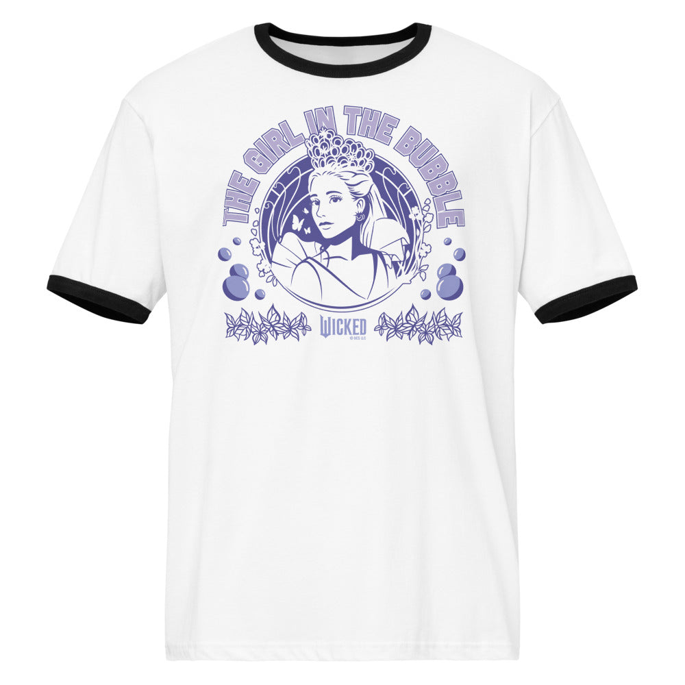 Wicked Ringer T-Shirt The Girl In The Bubble White / Black