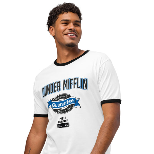 The Office Dunder Ringer T-Shirt Dunder Mifflin Guarantee