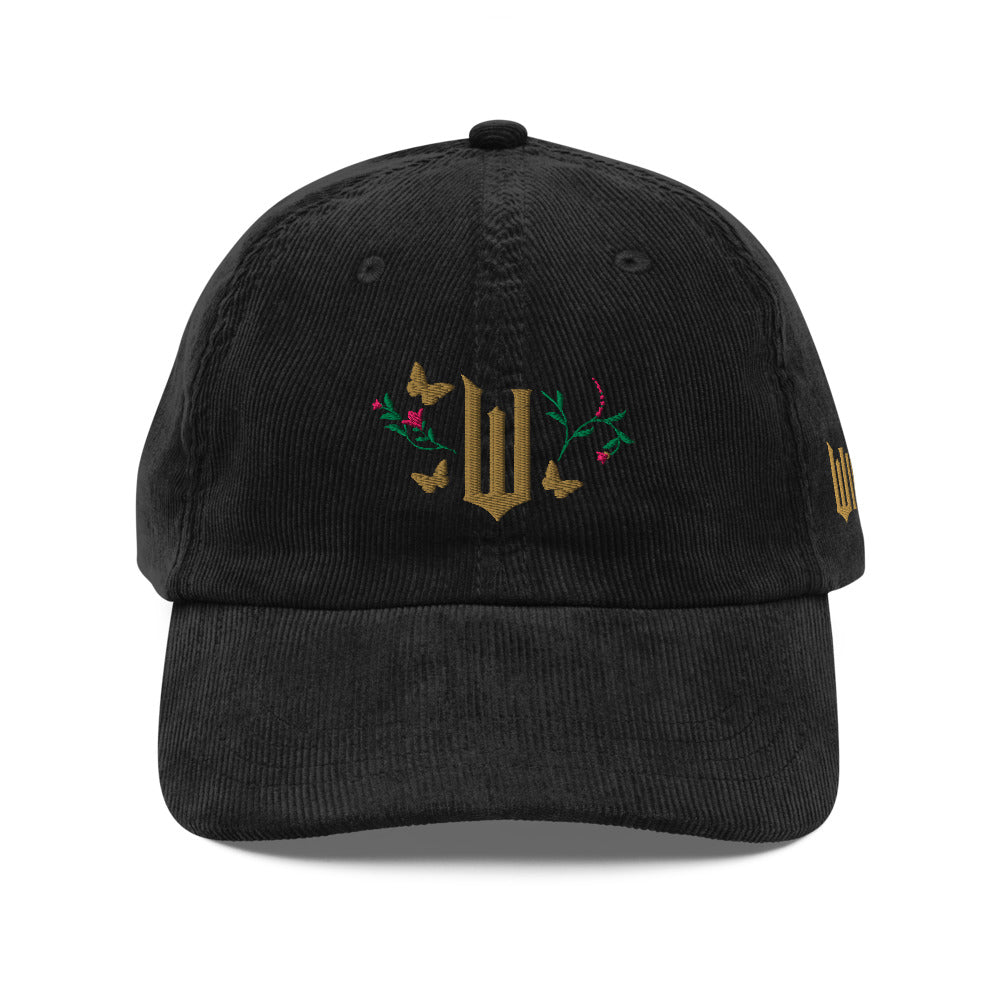 Wicked W Vintage Corduroy Cap Black