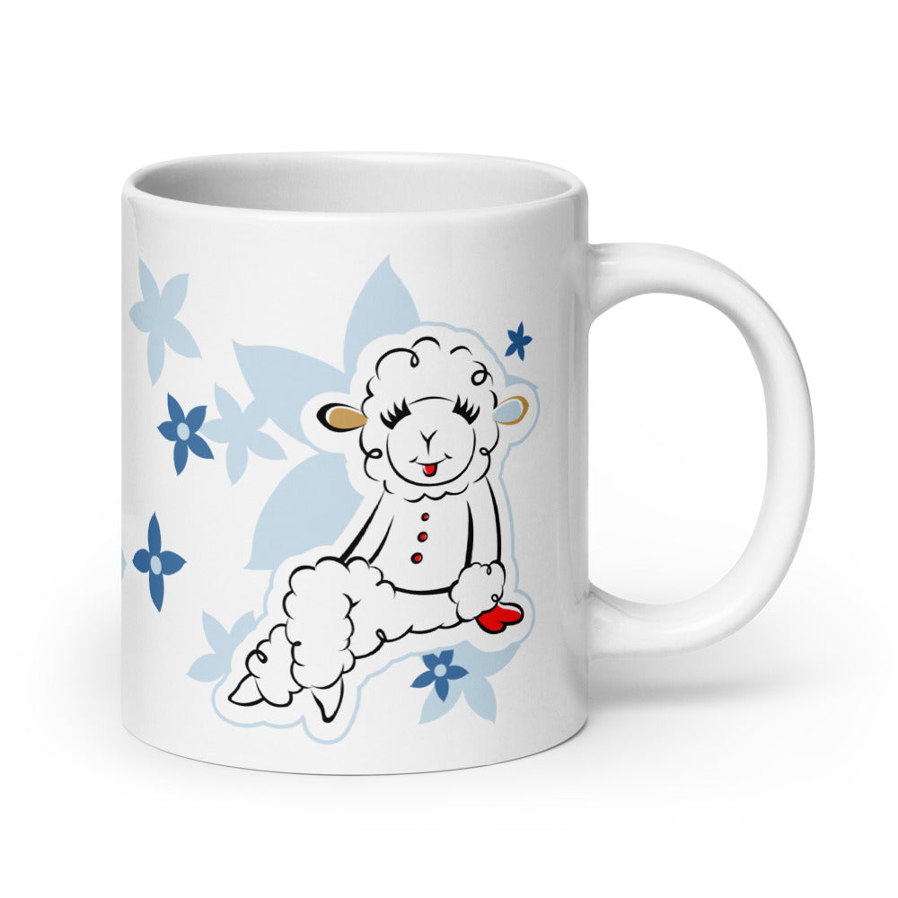 Lamb Chop Mug Flowers