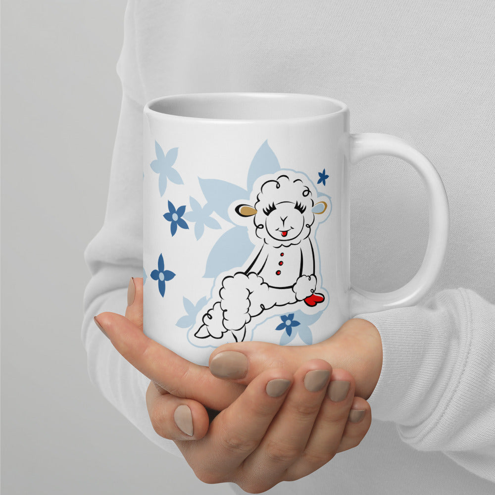 Lamb Chop Mug Flowers