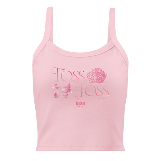 Wicked Glinda Toss Toss Women's Micro-Rib Tank Top Solid Pink Blend