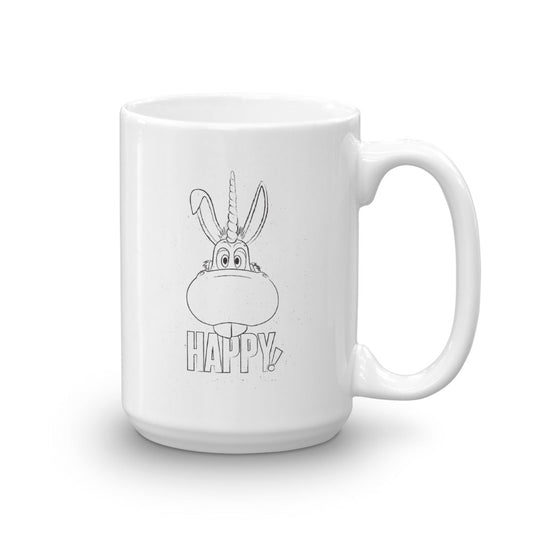 Happy! Sketch White Mug