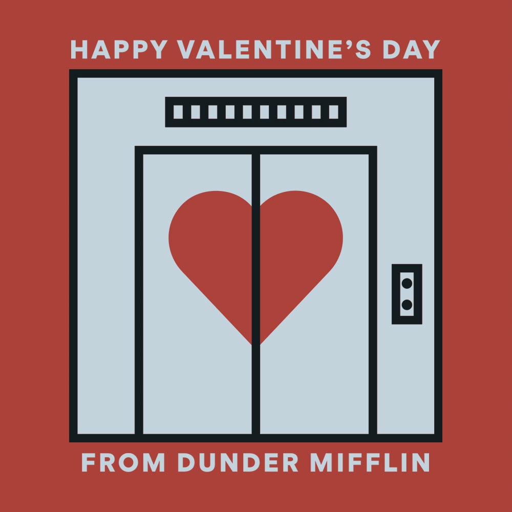 The Office Dunder Mifflin Valentine's Day White Mug