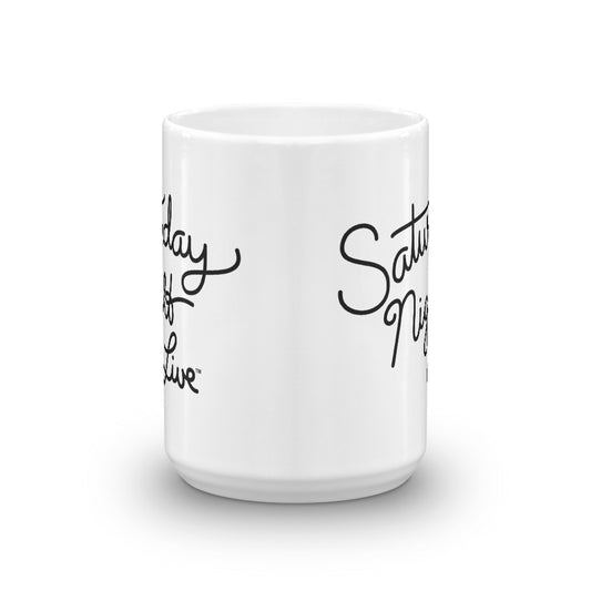 Saturday Night Live Script Logo White Mug