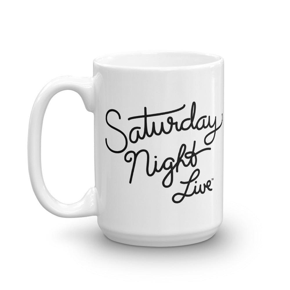 Saturday Night Live Script Logo White Mug