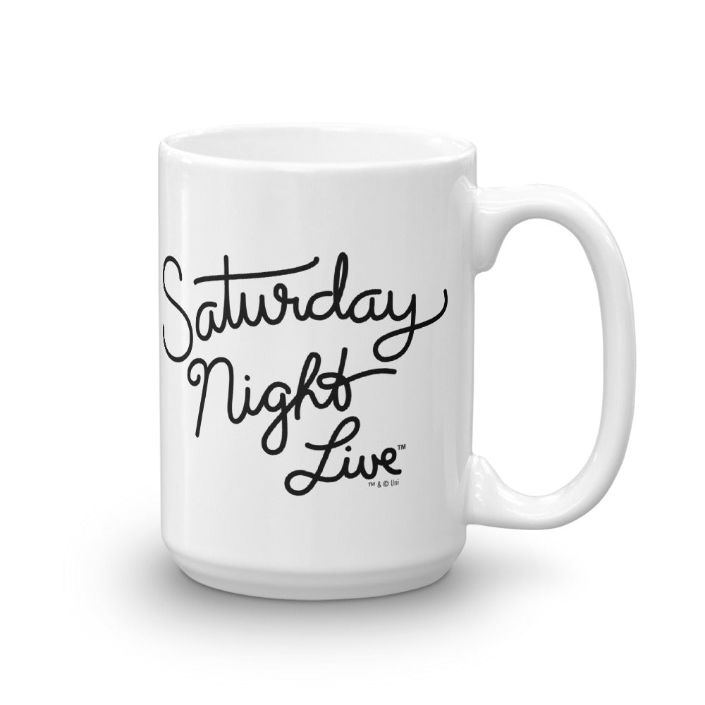 Saturday Night Live Script Logo White Mug