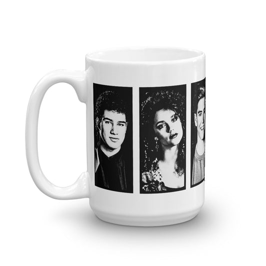 Saved By The Bell Black and White Cast White Mug