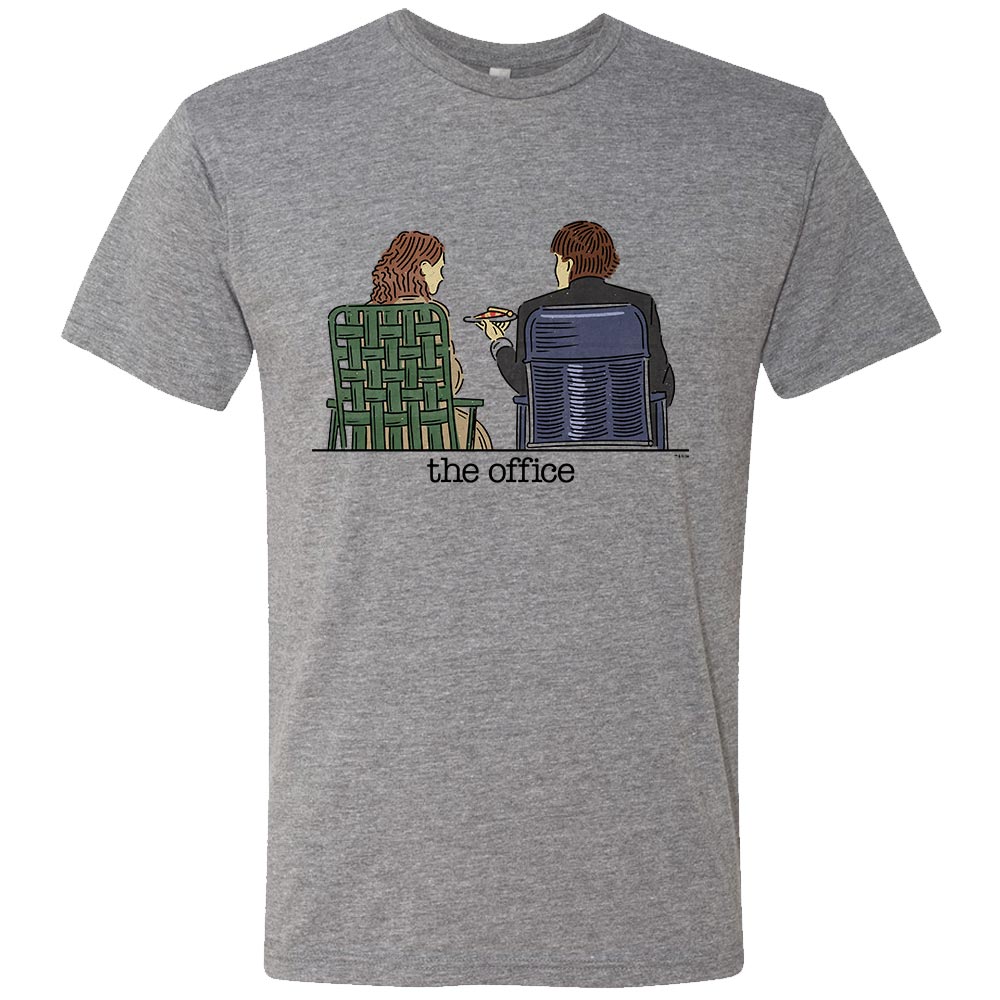 The Office Jim and Pam Roof Date Men's Tri-Blend Short Sleeve T-Shirt