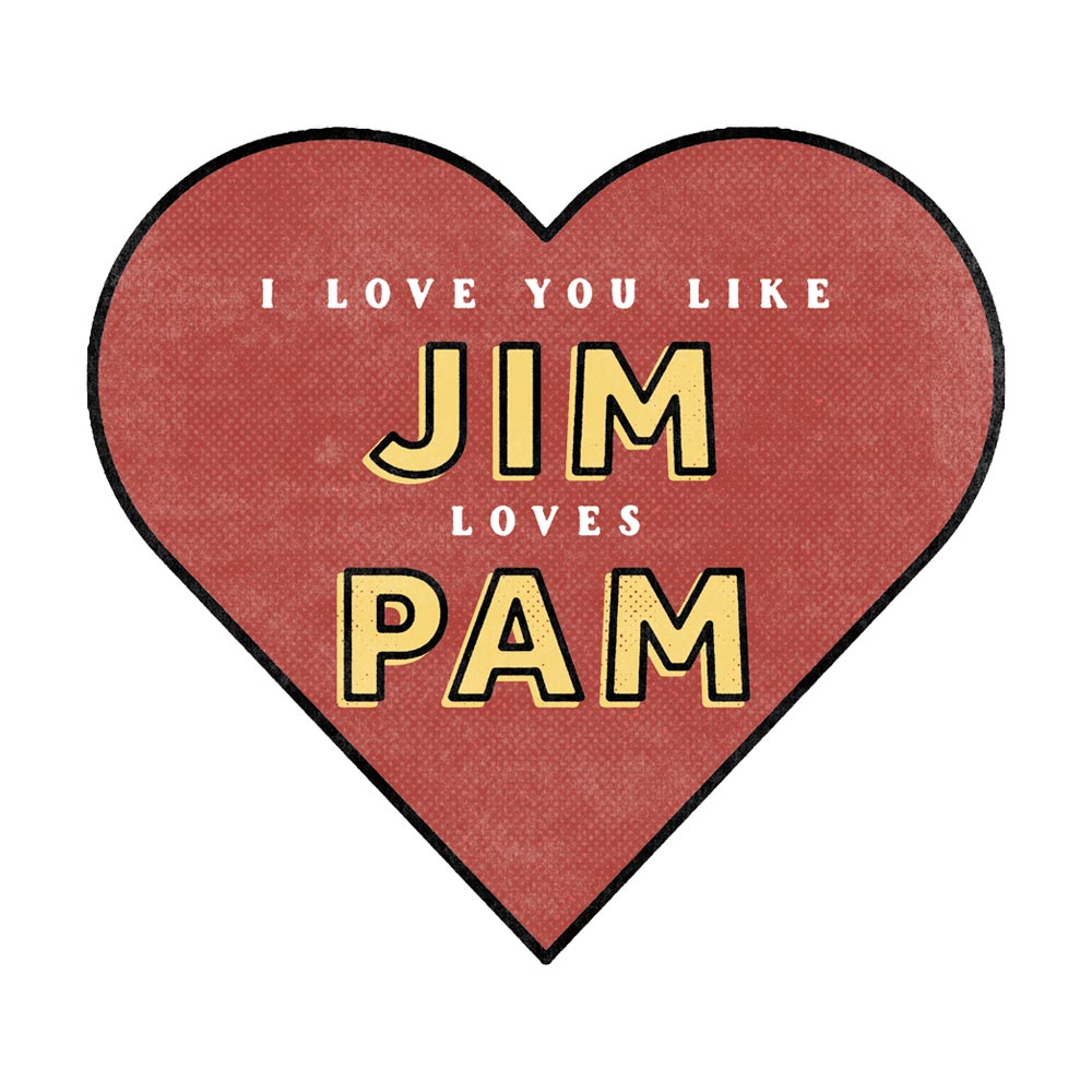 The Office Jim Loves Pam White Mug