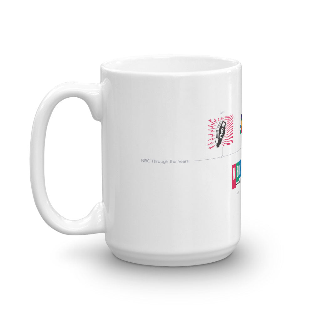 NBC Logo Timeline White Mug