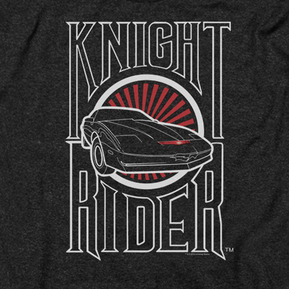 Knight Rider Logo Heather Short Sleeve T-Shirt