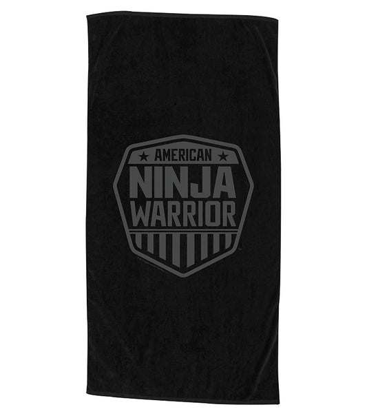 American Ninja Warrior Black Beach Towel - 30x60