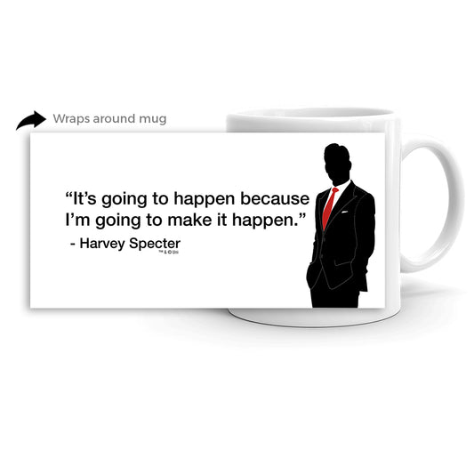 Suits "It's Going to Happen" White Mug