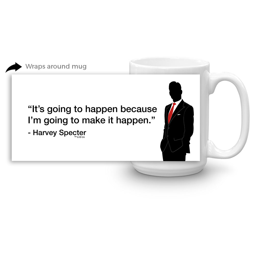 Suits "It's Going to Happen" White Mug