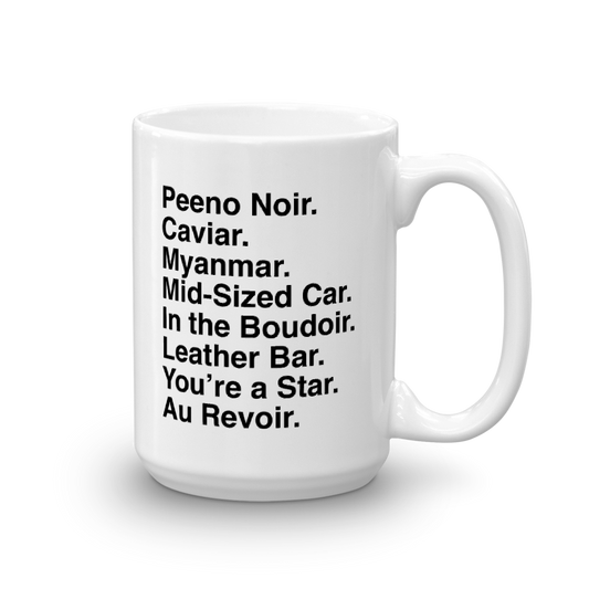 Unbreakable Kimmy Schmidt Titus Peeno Noir White Mug