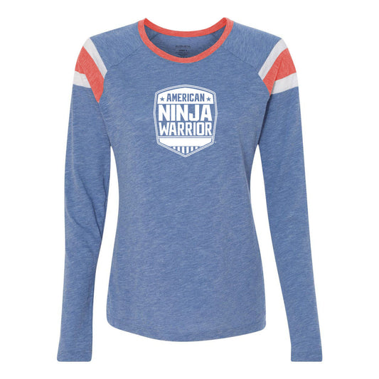 American Ninja Warrior Women's Red White and Blue Long Sleeve T