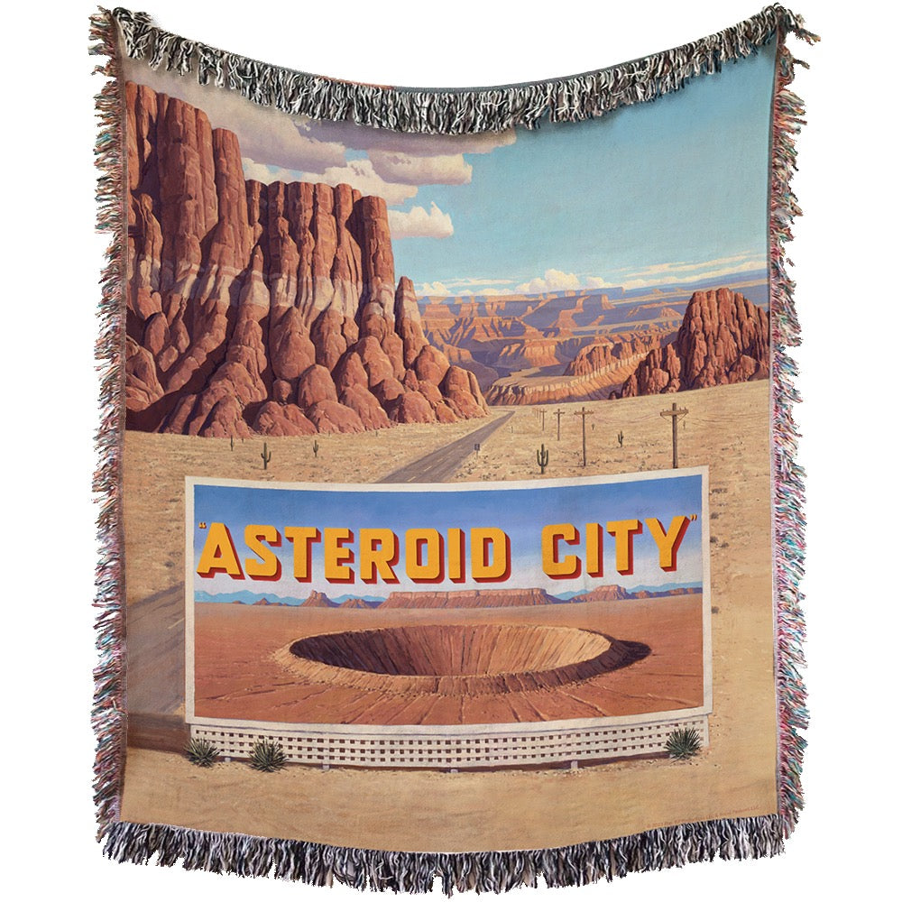 Asteroid City Poster Woven Blanket