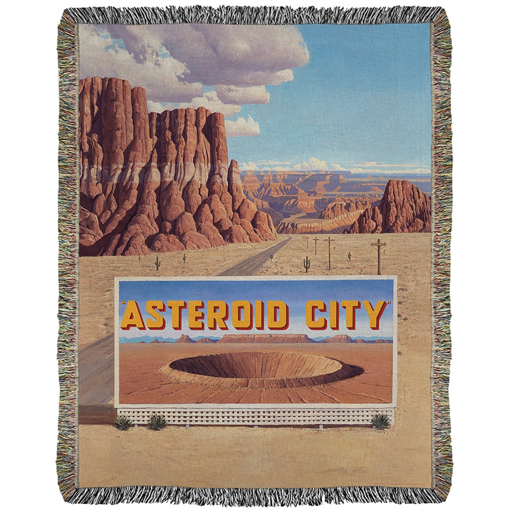 Asteroid City Poster Woven Blanket