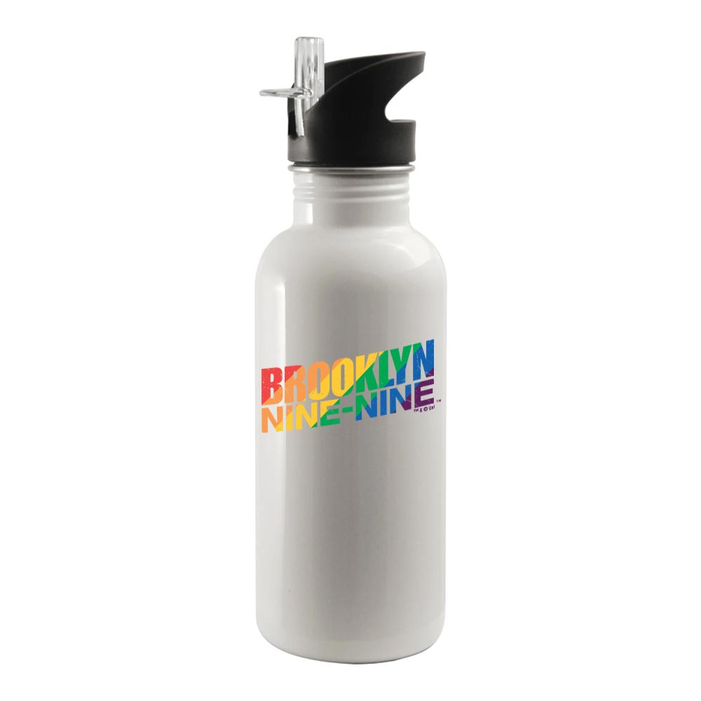 Brooklyn Nine-Nine Pride 20 oz Screw Top Water Bottle with Straw