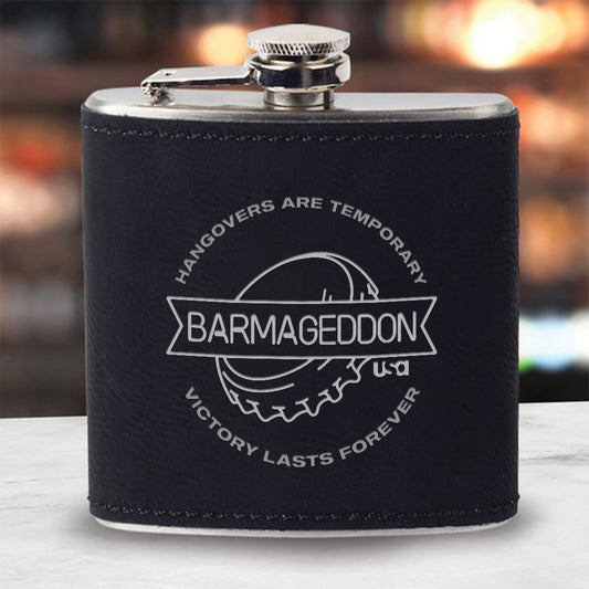 Barmageddon Hangovers Leather Flask