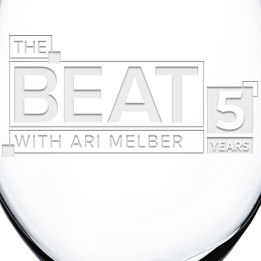 The Beat with Ari Melber 5th Anniversary Laser Engraved Wine Glass