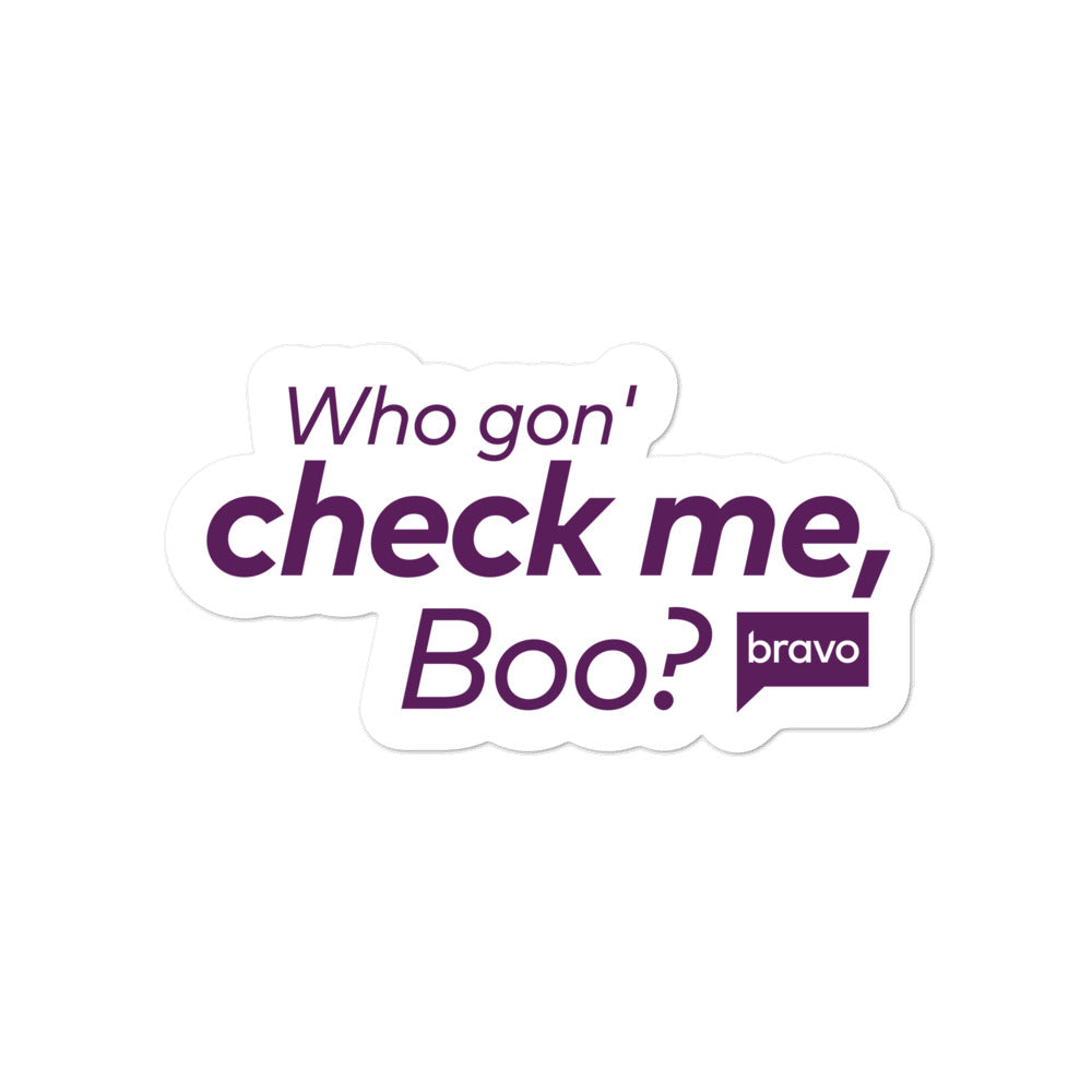 Bravo Gear Who Gon' Check Me, Boo? Die Cut Sticker
