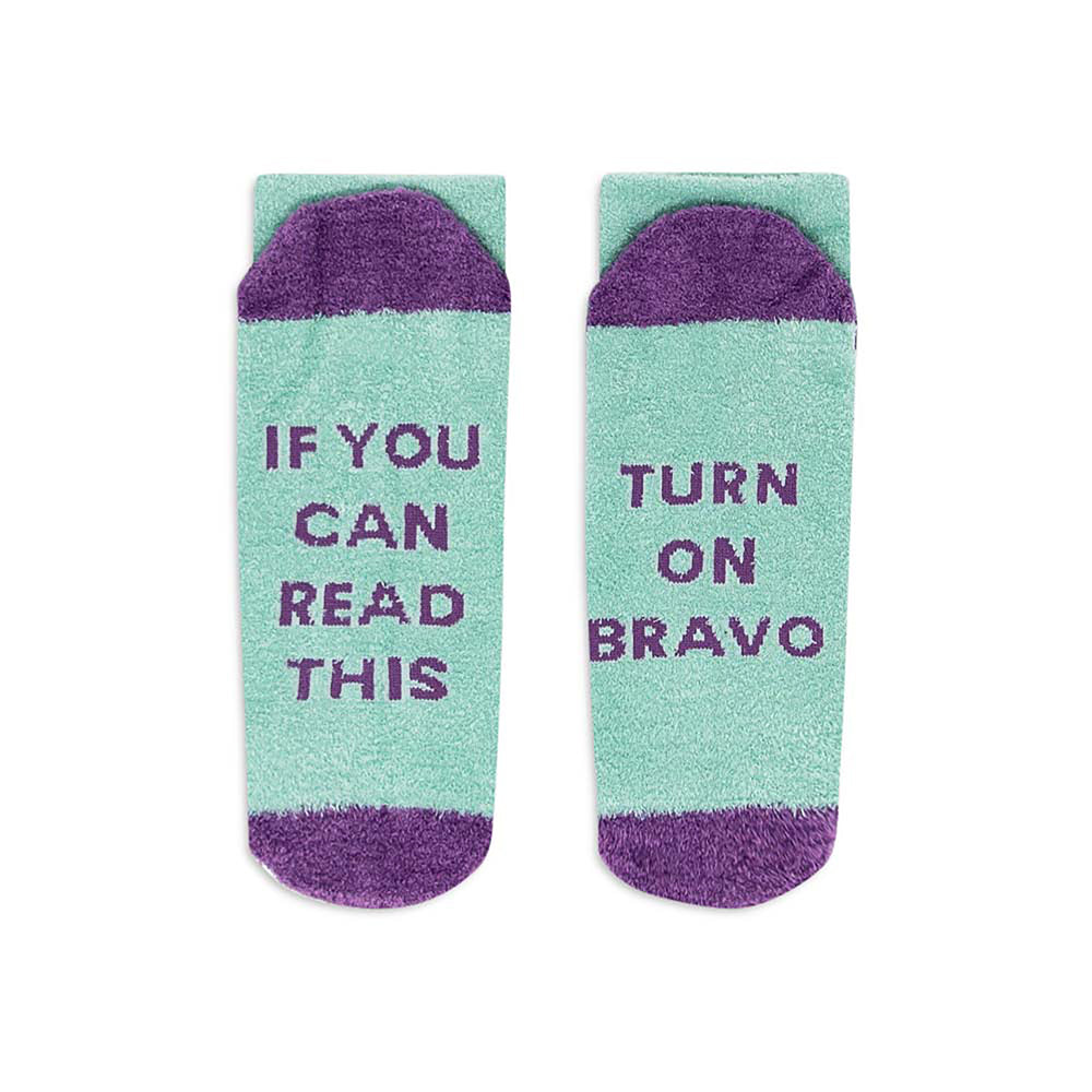 If You Can Read This Turn on Bravo Fuzzy Socks