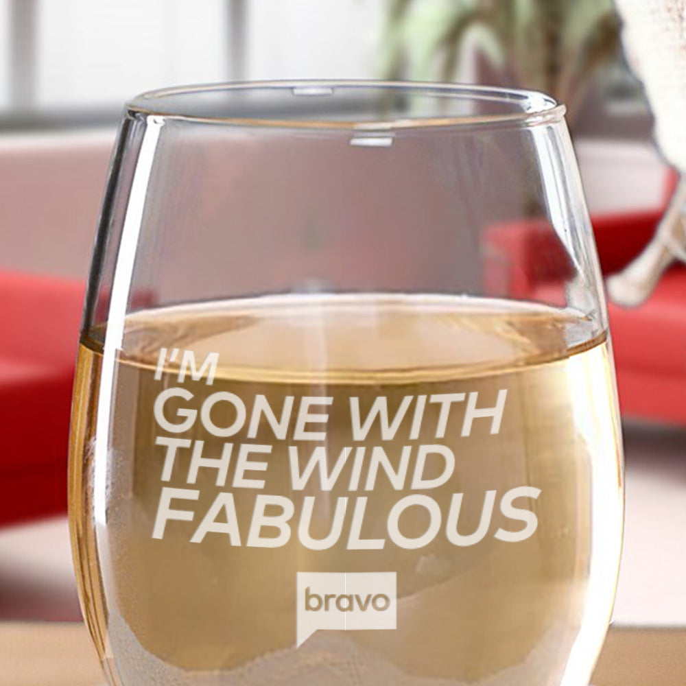 Bravo Gear I'm Gone With The Wind Fabulous Laser Engraved Stemless Wine Glass