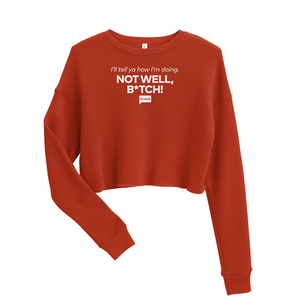 Bravo Gear How Am I Doing? Women's Fleece Crop Sweatshirt