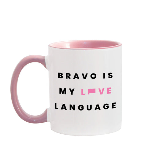 Bravo Is My Love Language Two-Tone Mug