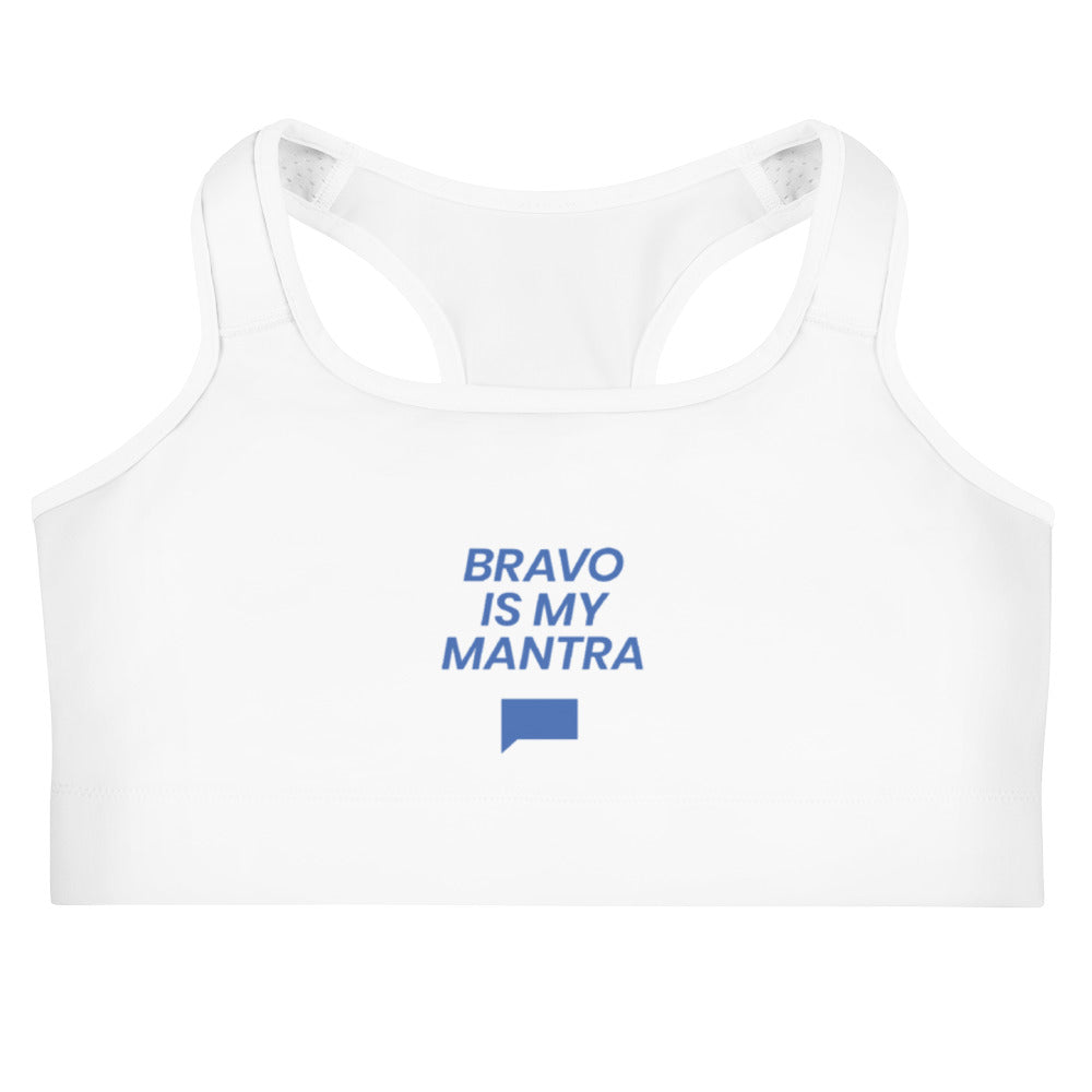 Bravo Gear Bravo is My Mantra All-Over Print Sports Bra