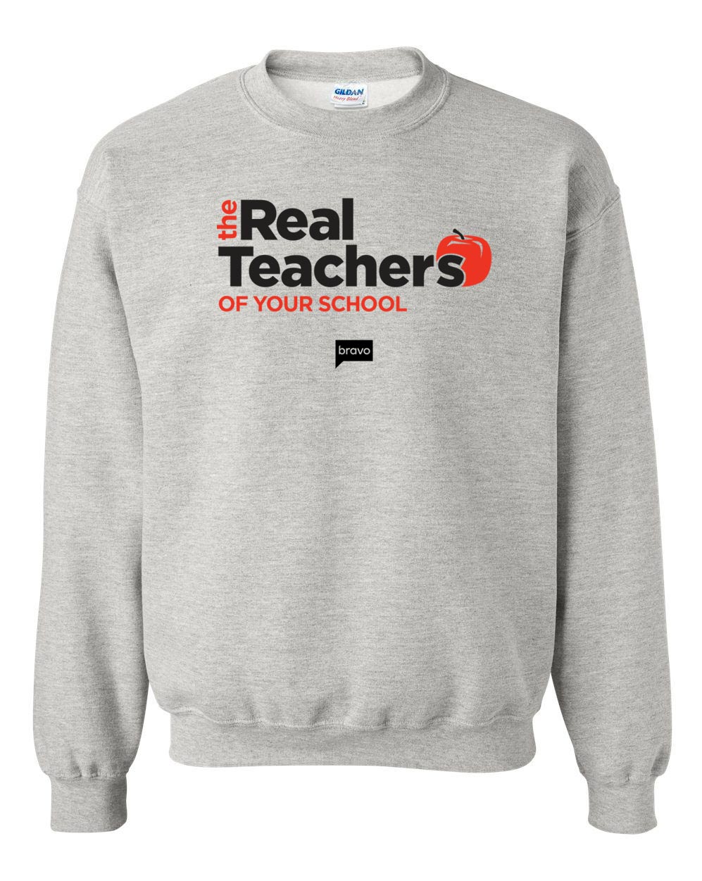 Bravo Gear The Real Teachers Personalized Fleece Crewneck Sweatshirt