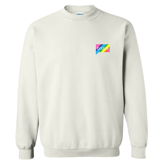 Bravo Gear Rainbow Logo Fleece Crewneck Sweatshirt