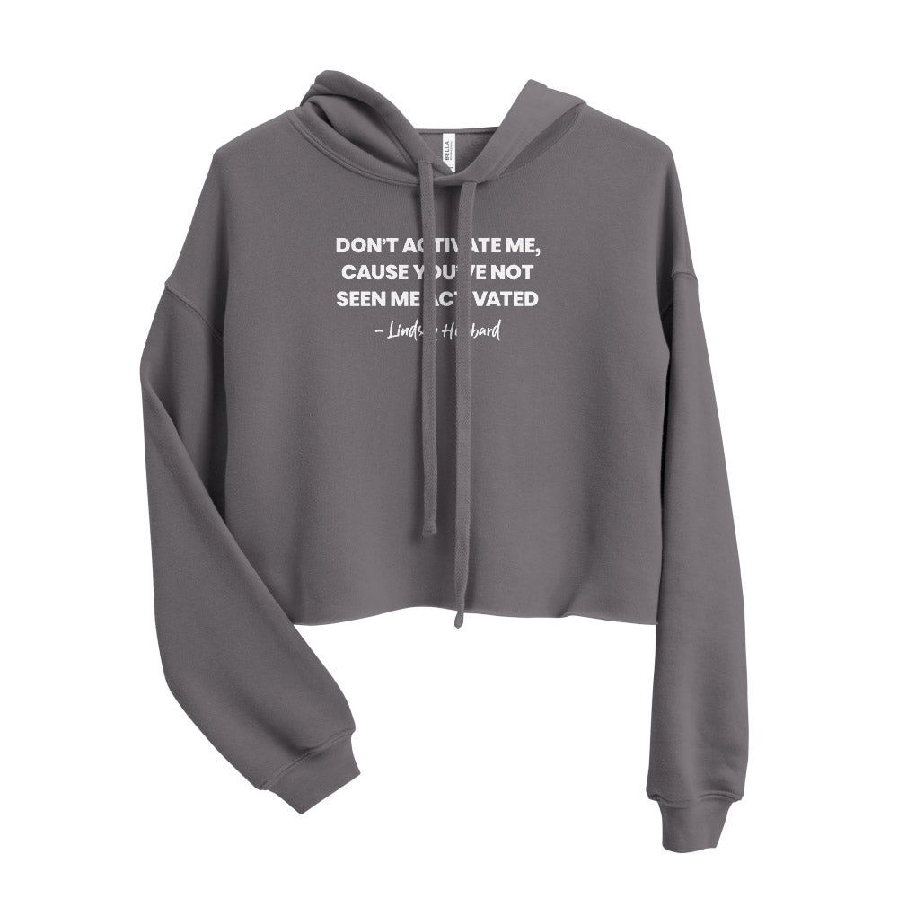 Summer House Don't Activate Me Women's Fleece Crop Hoodie