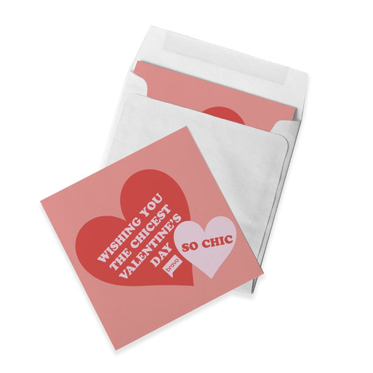 Wishing You The Chicest Valentines Day Satin Greeting Card
