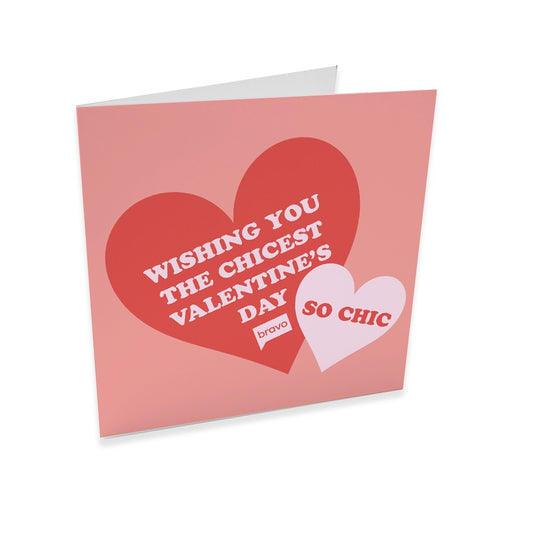 Wishing You The Chicest Valentines Day Satin Greeting Card