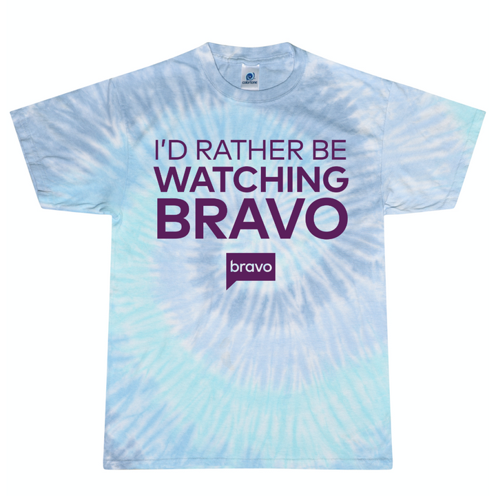 Bravo Rather Be Watching Bravo Tie-Dye Short Sleeve T-Shirt