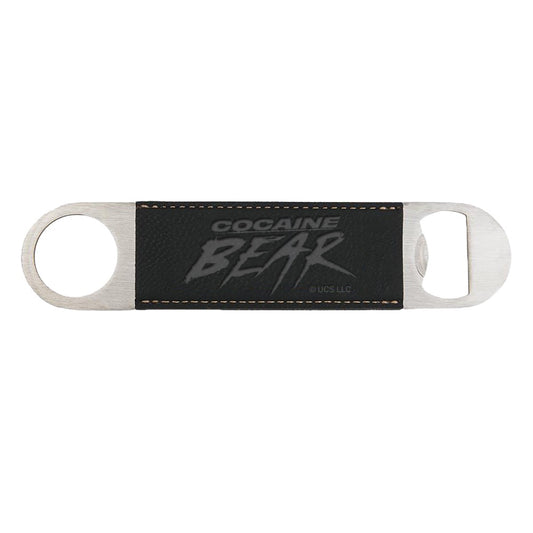 Cocaine Bear Logo Leather Bottle Opener