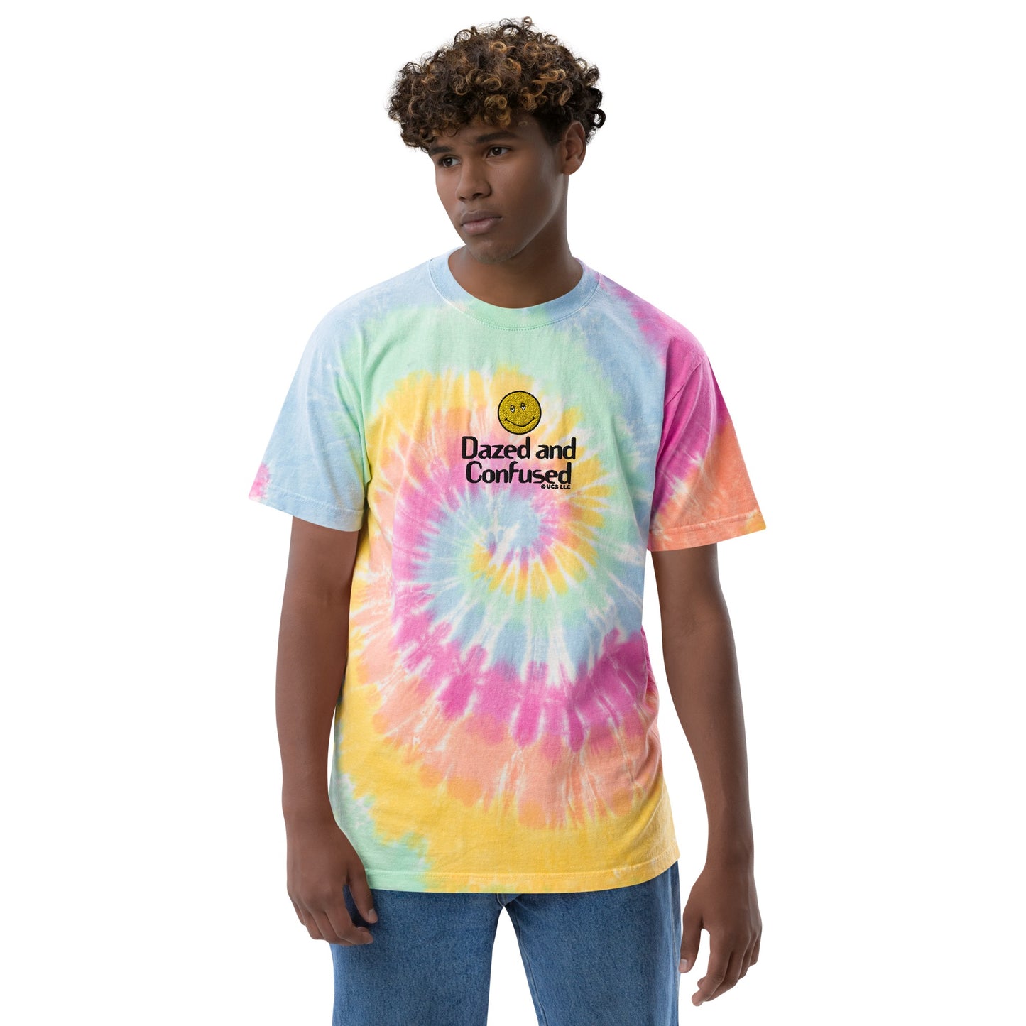 Dazed & Confused Logo Embroidered Tie-Dye T-Shirt