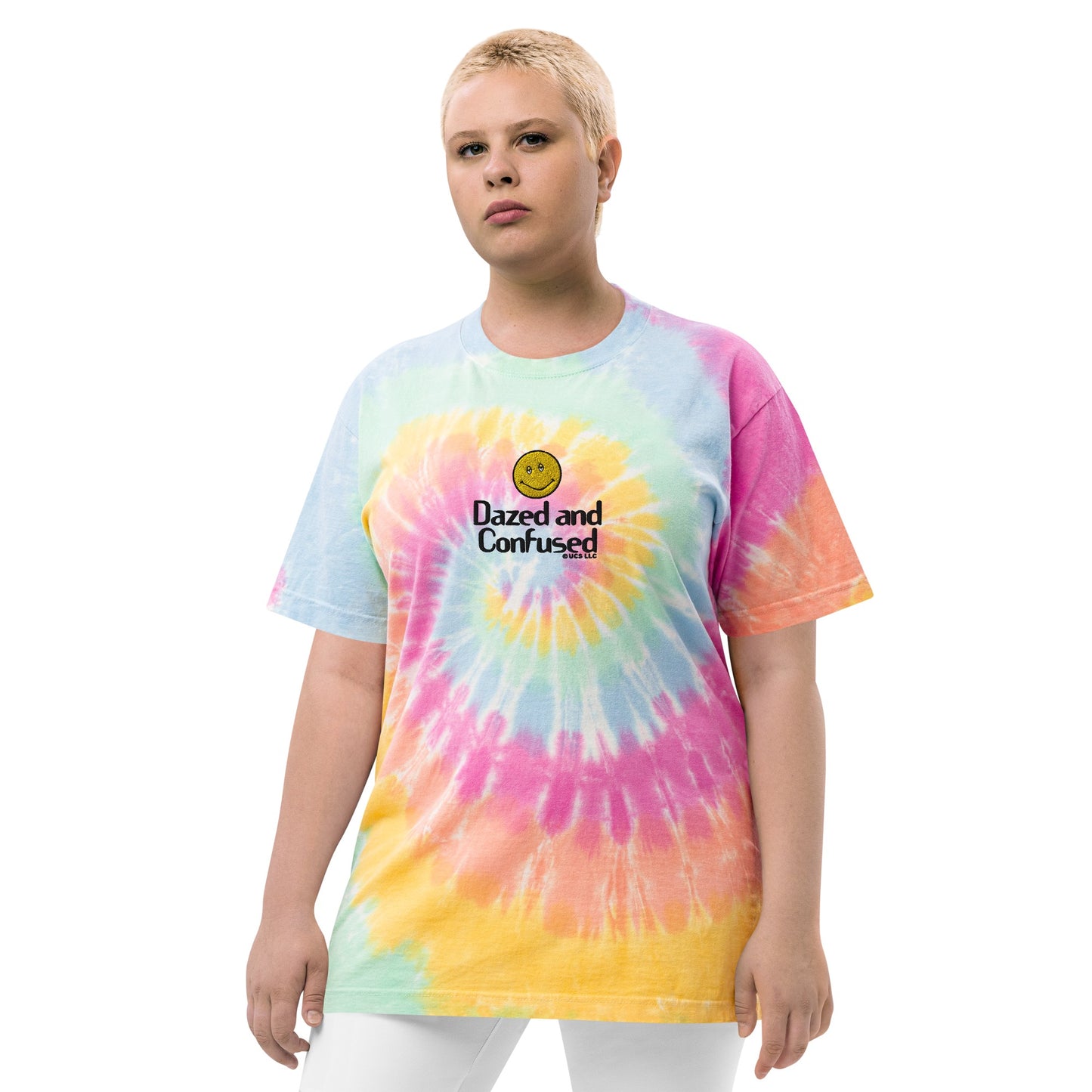 Dazed & Confused Logo Embroidered Tie-Dye T-Shirt