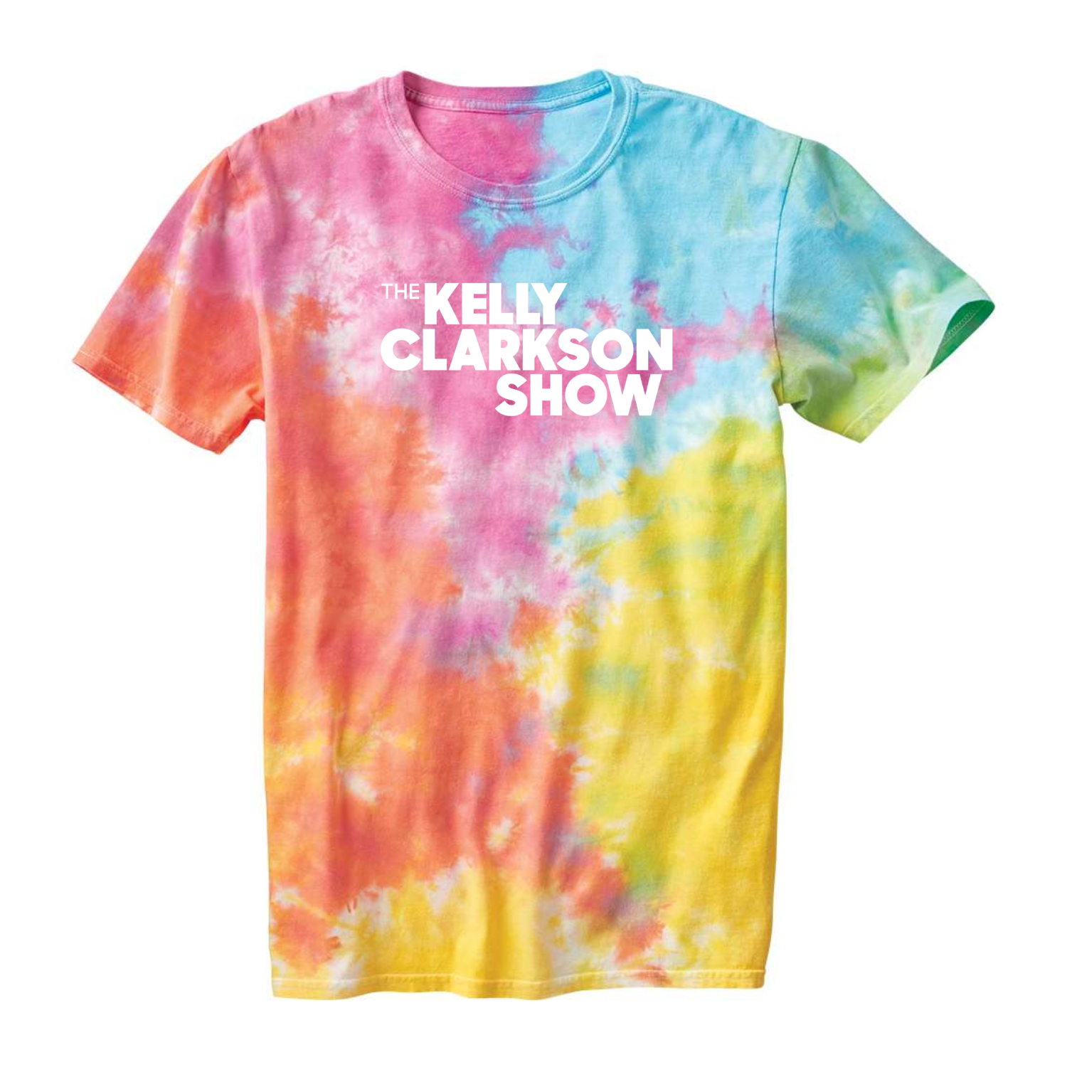 The Kelly Clarkson Show Multi-Color Slushie Crinkle Tie Dye T-Shirt - Aerial