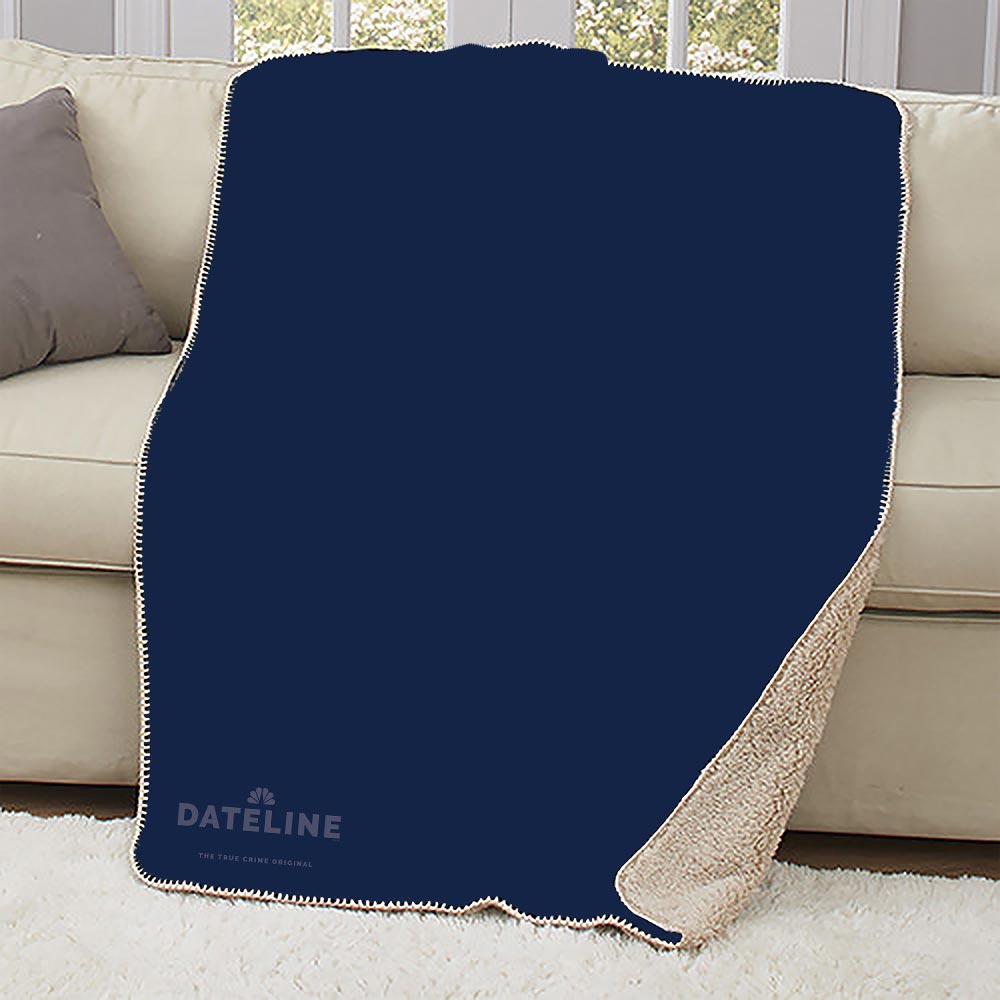DATELINE Logo Sherpa Throw Blanket