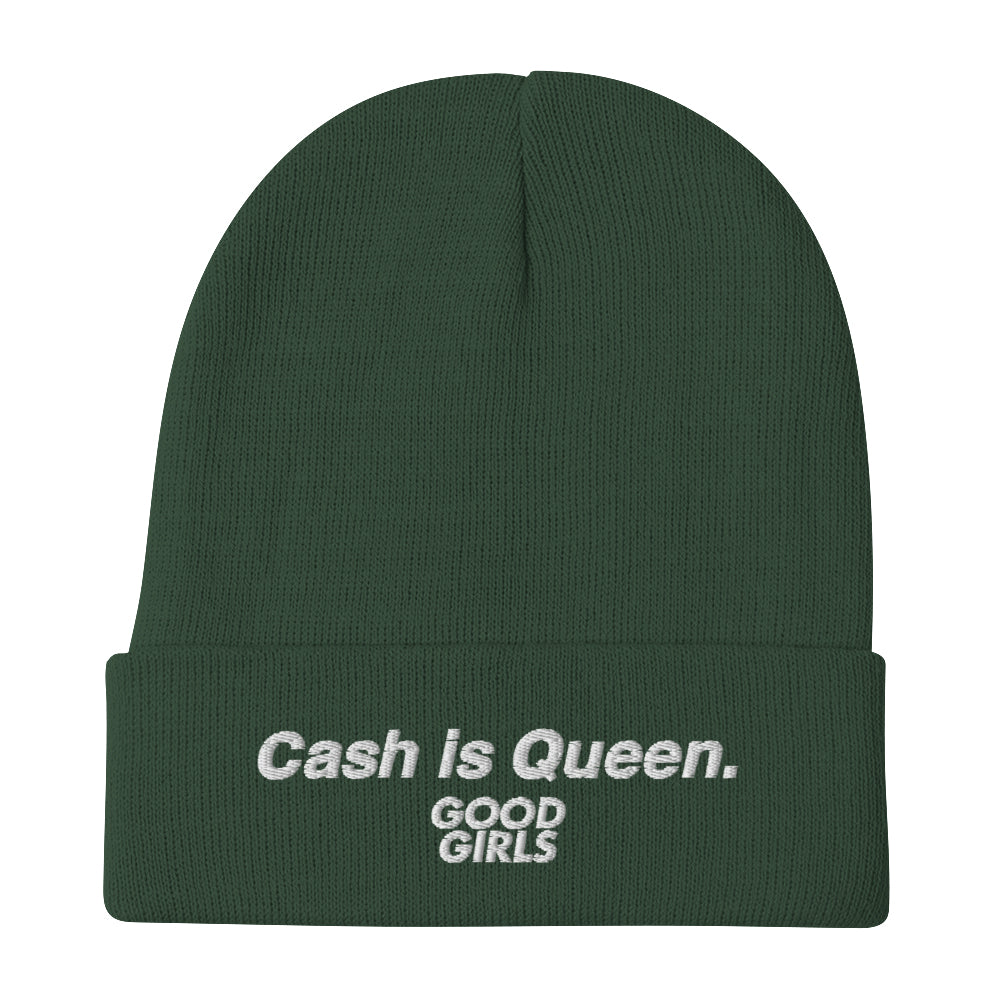 Good Girls Cash Is Queen Embroidered Beanie